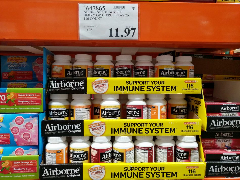 Airborne Chewable Berry or Citrus Flavor 116 ct
