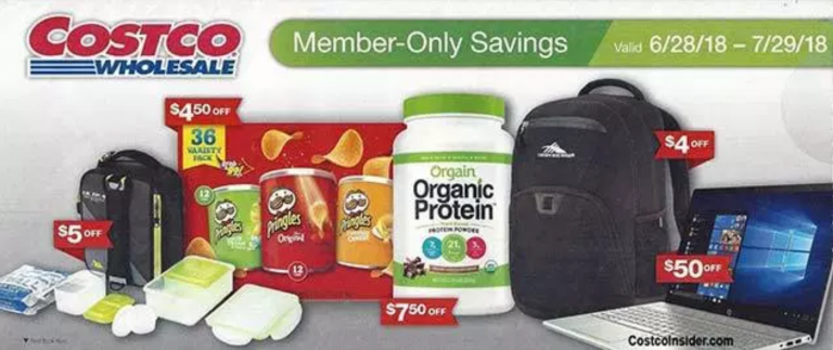 Costco July 2018 Coupon Book