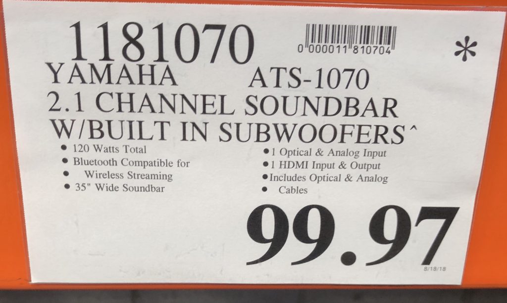 yamaha ats 1080 costco