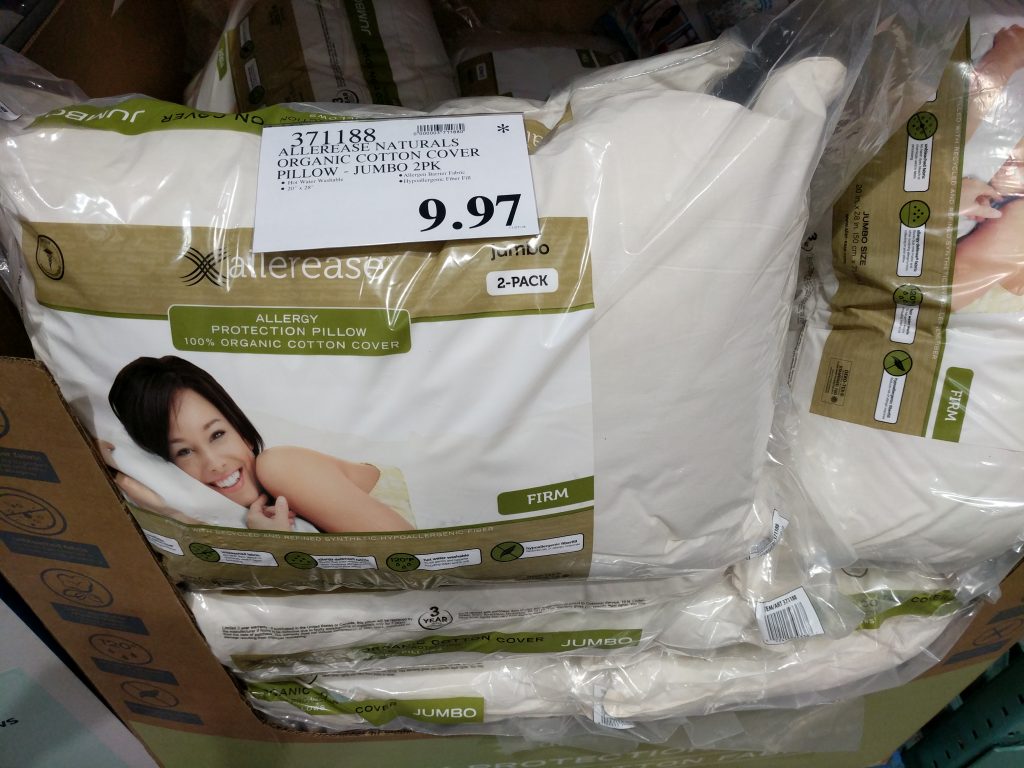Allerease Naturals Organic Cotton Cover Pillow 2pack