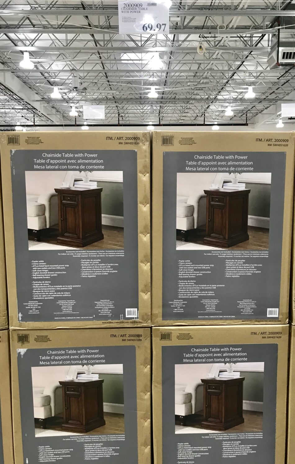 Chairside Table with Power