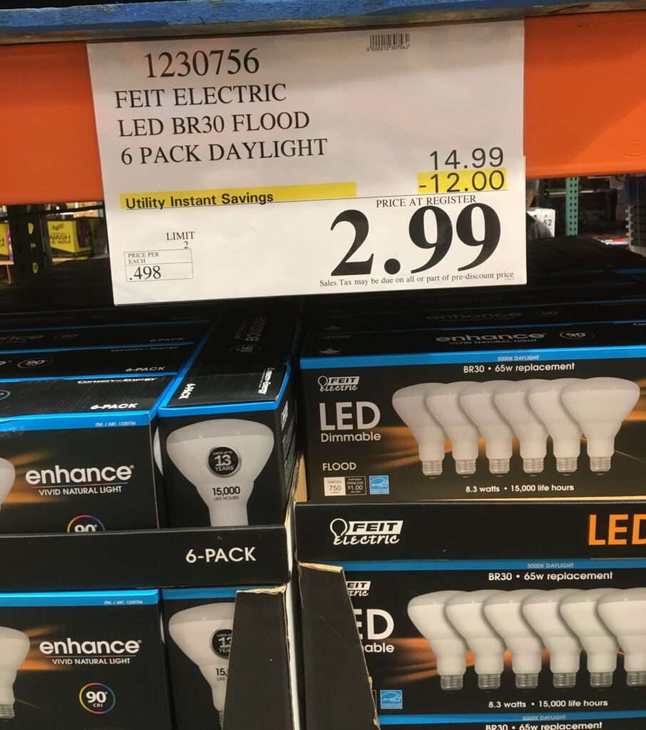 FEIT Electric LED BR30 Flood 6 pack Daylight