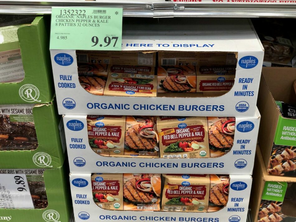 Naples Burger Organic Chicken Bell Pepper & Kale Burgers