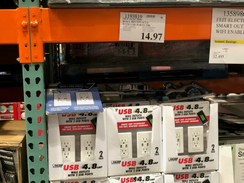 FEIT Electric Wall Receptacle with USB Ports 2 Pack