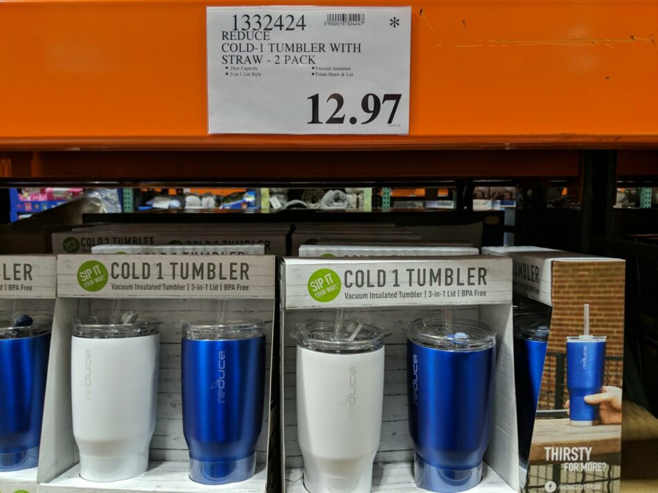 Reduce Cold 1 Tumbler with Straw 2 Pack