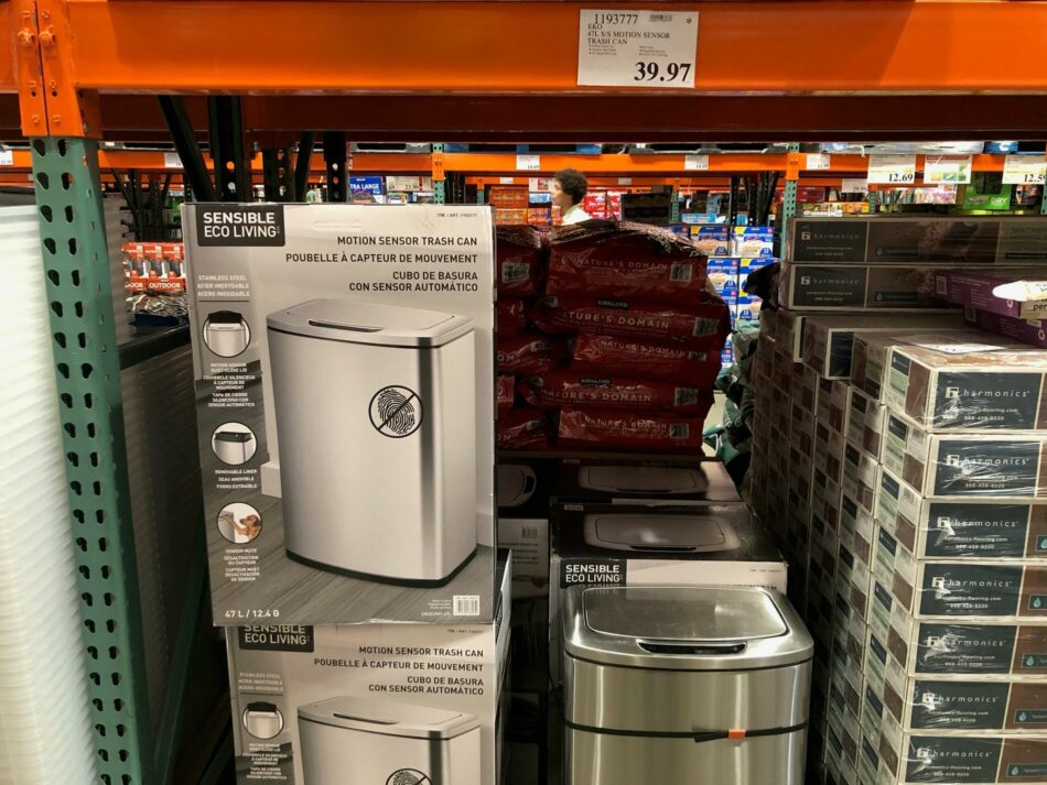 EKO Eco Living 47L Stainless Steel Motion Sensor Trash Can