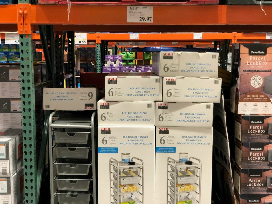 Seville 6Drawer Rolling Organizer Cart