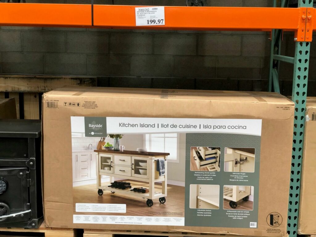 Bayside Furnishings 60" Kitchen Island Console