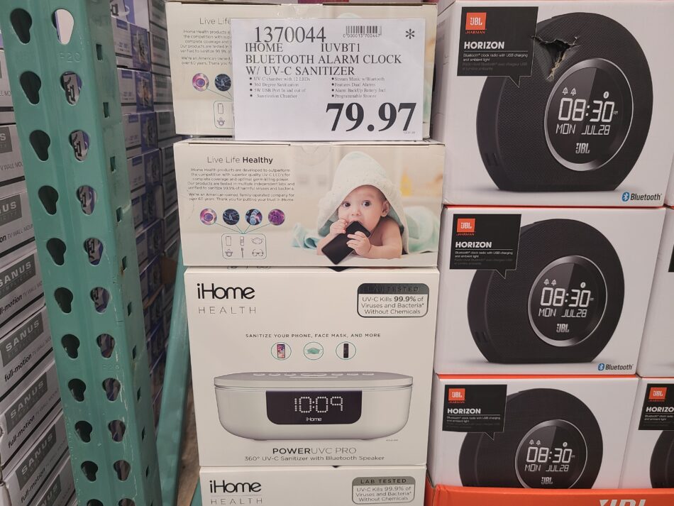 iHome Bluetooth Alarm Clock with UV Sanitizer