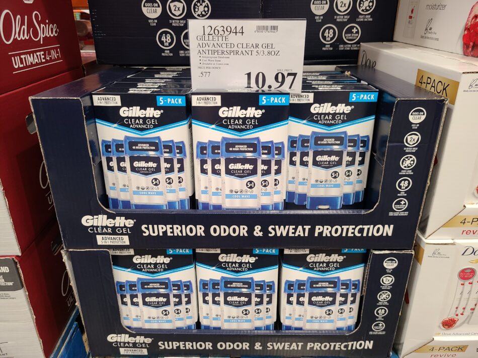 Gillette Advanced Clear Gel Antiperspirant 5 Pack