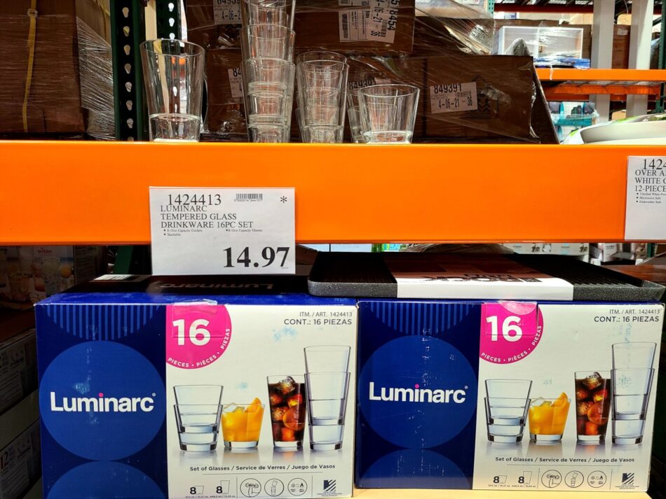 Luminarc Tempered Glass Drinkware 16PC Set