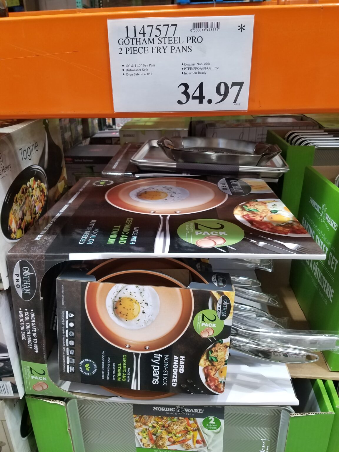 Gotham Steel Pro 2piece Ceramic Nonstick Fry Pans