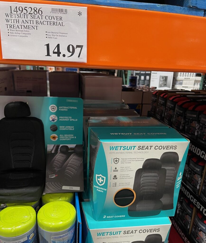 Wetsuit Seat Covers with AntiBacterial Fabric 2 Pack