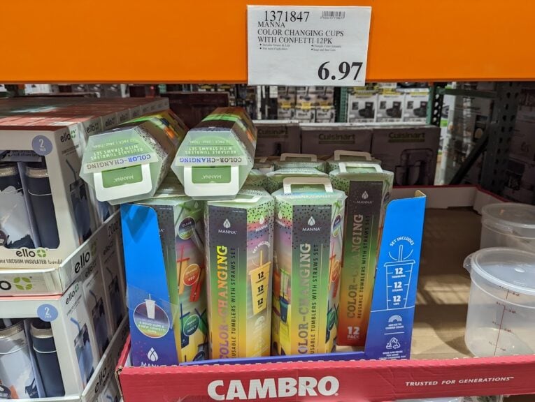 Manna Color Changing Cups with Confetti 12 Pack