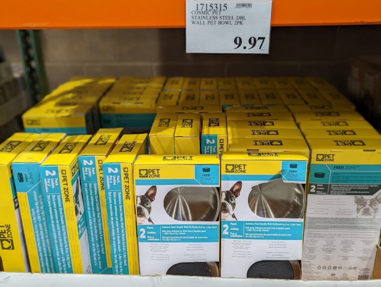 Pet Zone Stainless Steel Double Wall Pet Bowl 2Pack