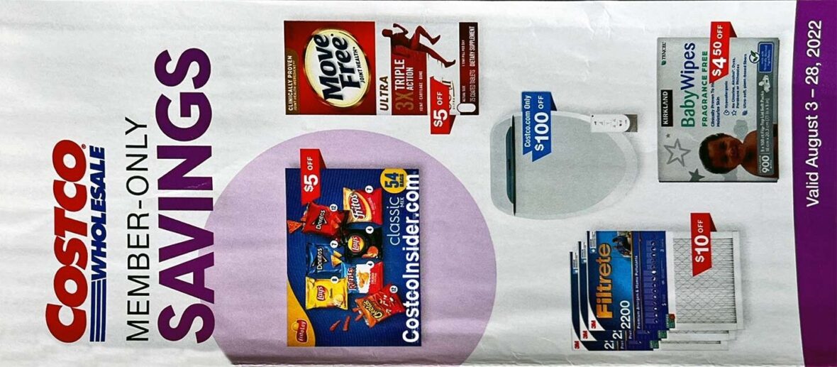Costco August 2022 Coupon Book Cover