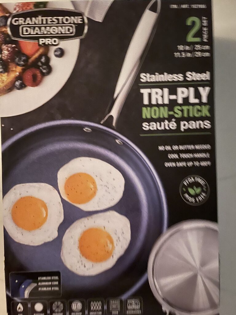 Granitestone Diamond Pro 2 Piece Set Stainless Steel TriPly NonStick