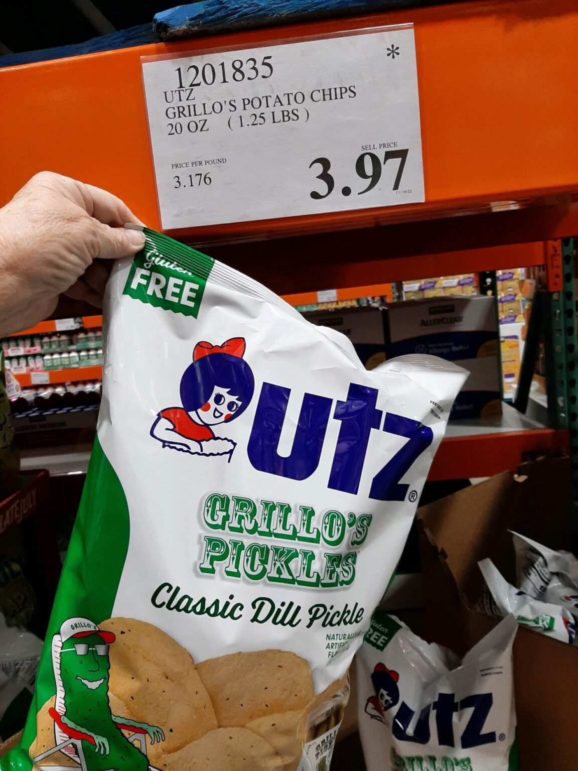 Utz Grillo's Pickles Potato Chips