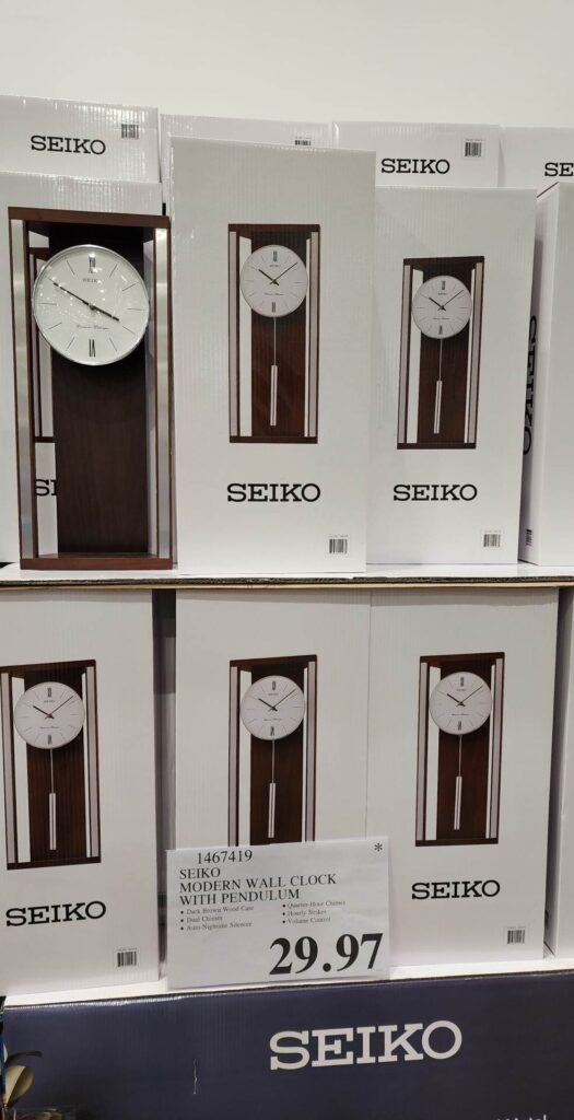 SEIKO Modern Wall Clock with Pendulum