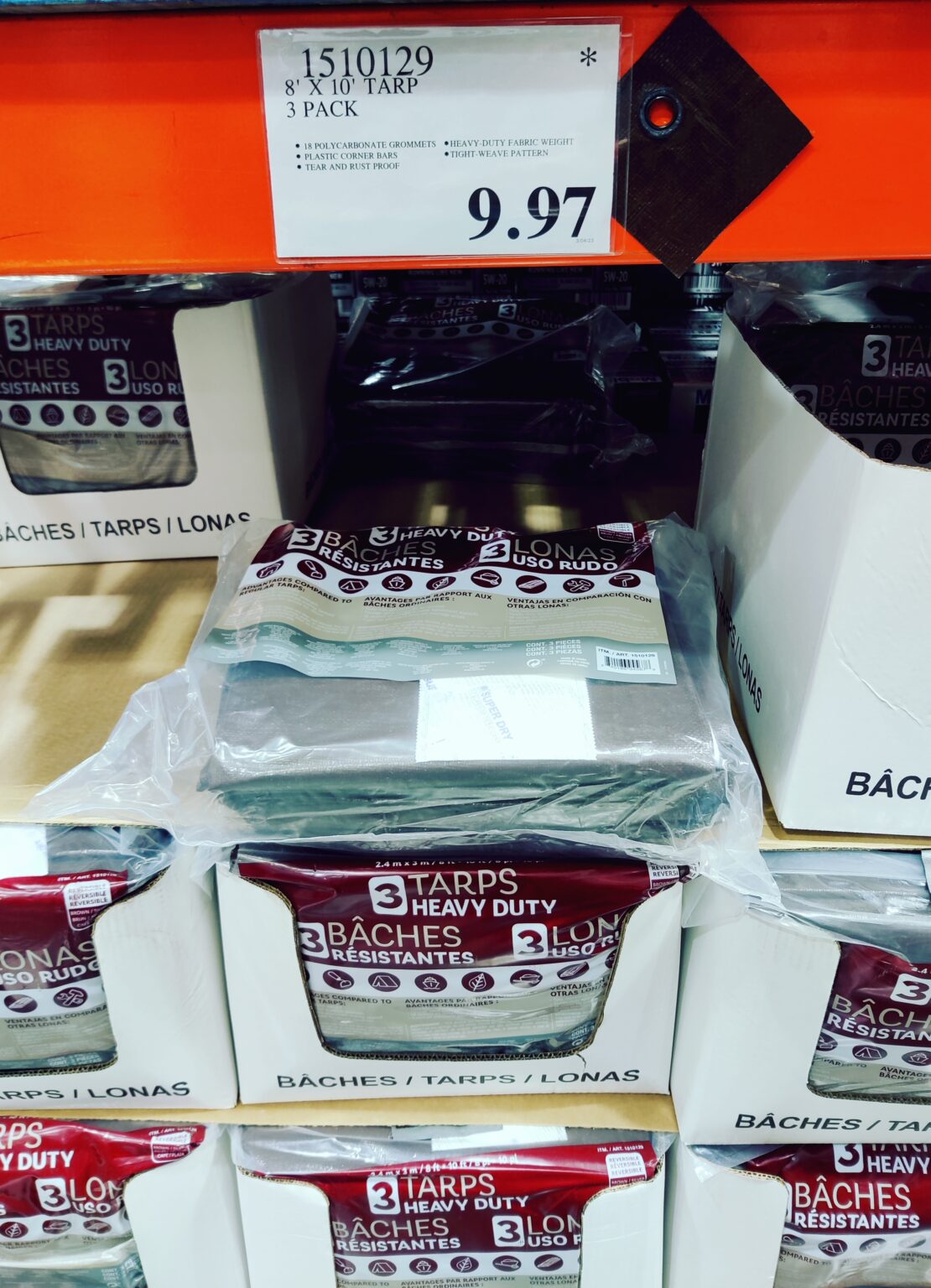 Heavy Duty Tarps 8 x 10 (3 pack)