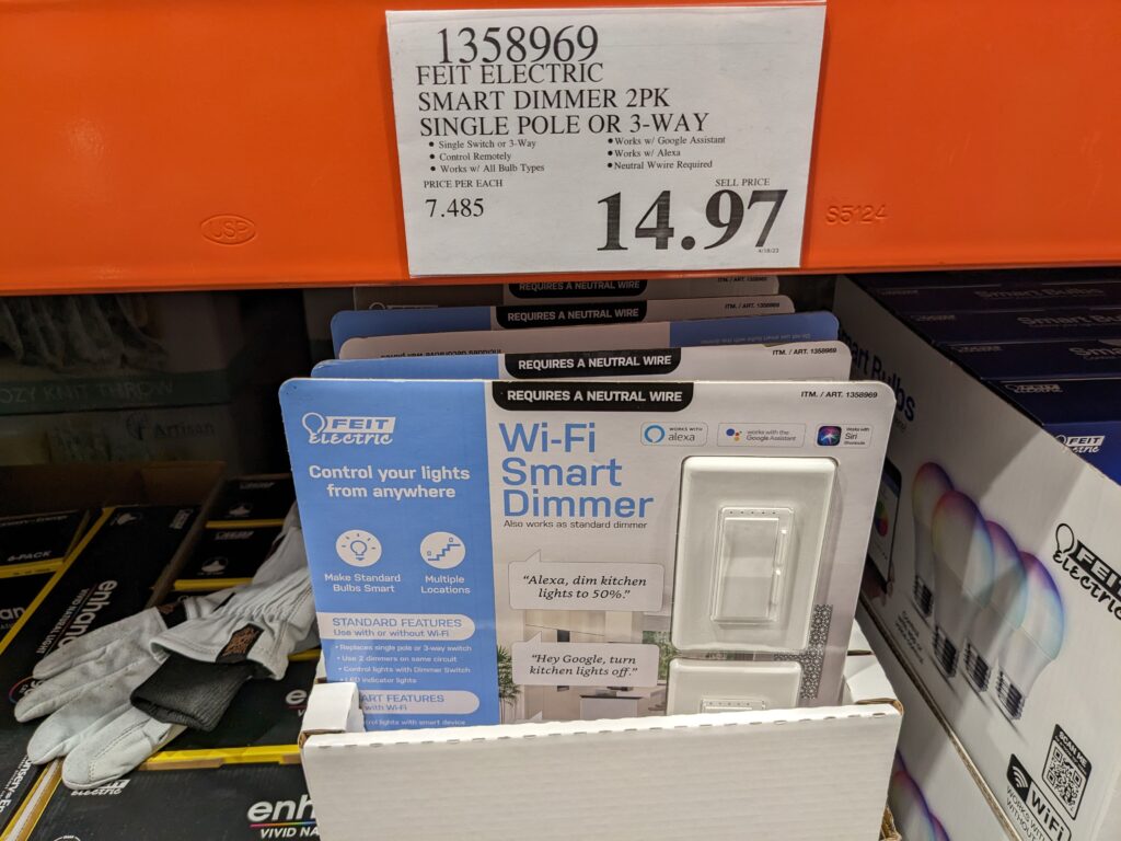 FEIT Electric Smart Dimmer 2pk Single Pole or 3way