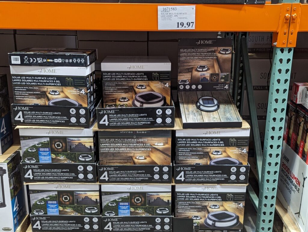 Sterno Solar Multi Surface LED Light 4PK