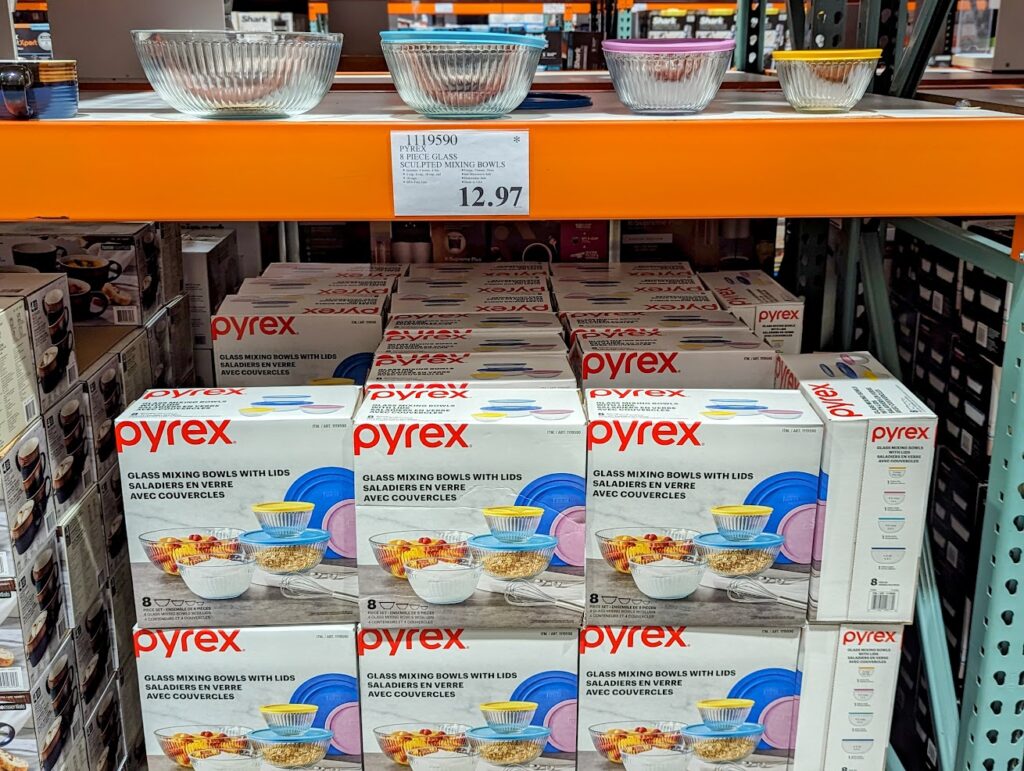 Pyrex 8Piece Glass Sculpted Mixing Bowls