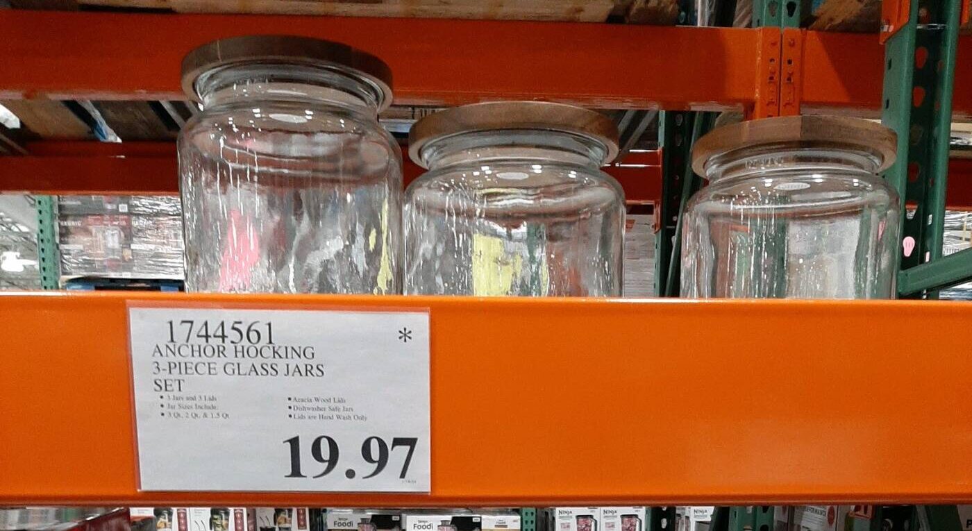 Anchor Hocking 3pc Glass Jar Set Costco97