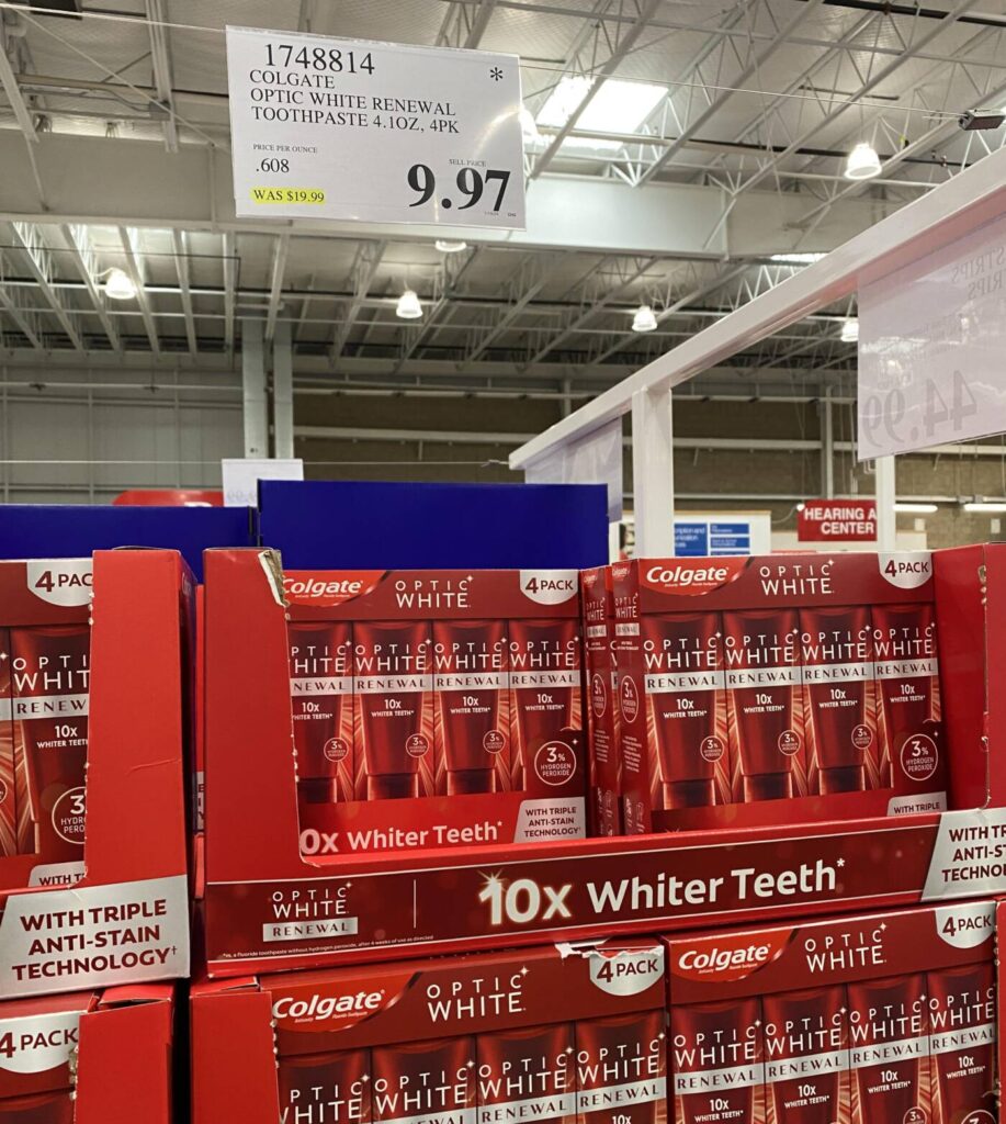 Colgate Optic White Renewal Toothpaste 4pk