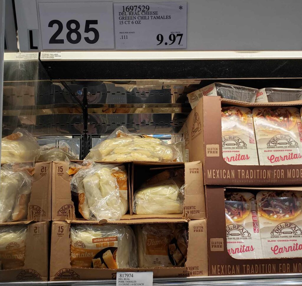 Del Real Cheese Green Chili Tamales