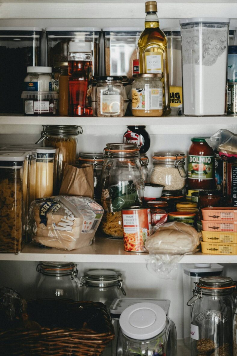 pantry filled with food