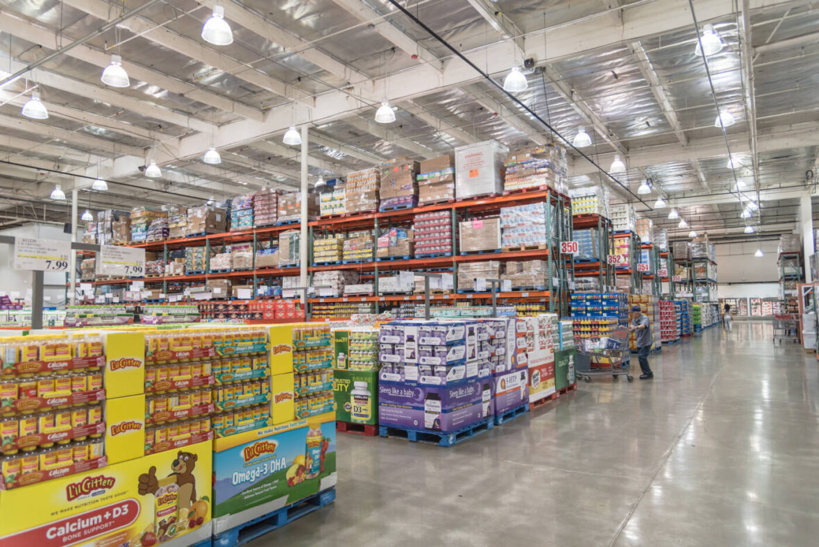 Costco vs. Sam's Club; Costco warehouse