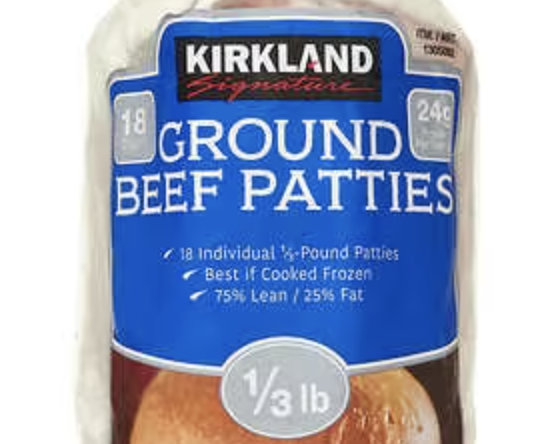 Kirkland Signature Ground Beef Patties