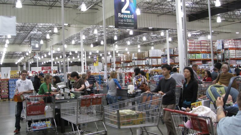 shoppers at costco