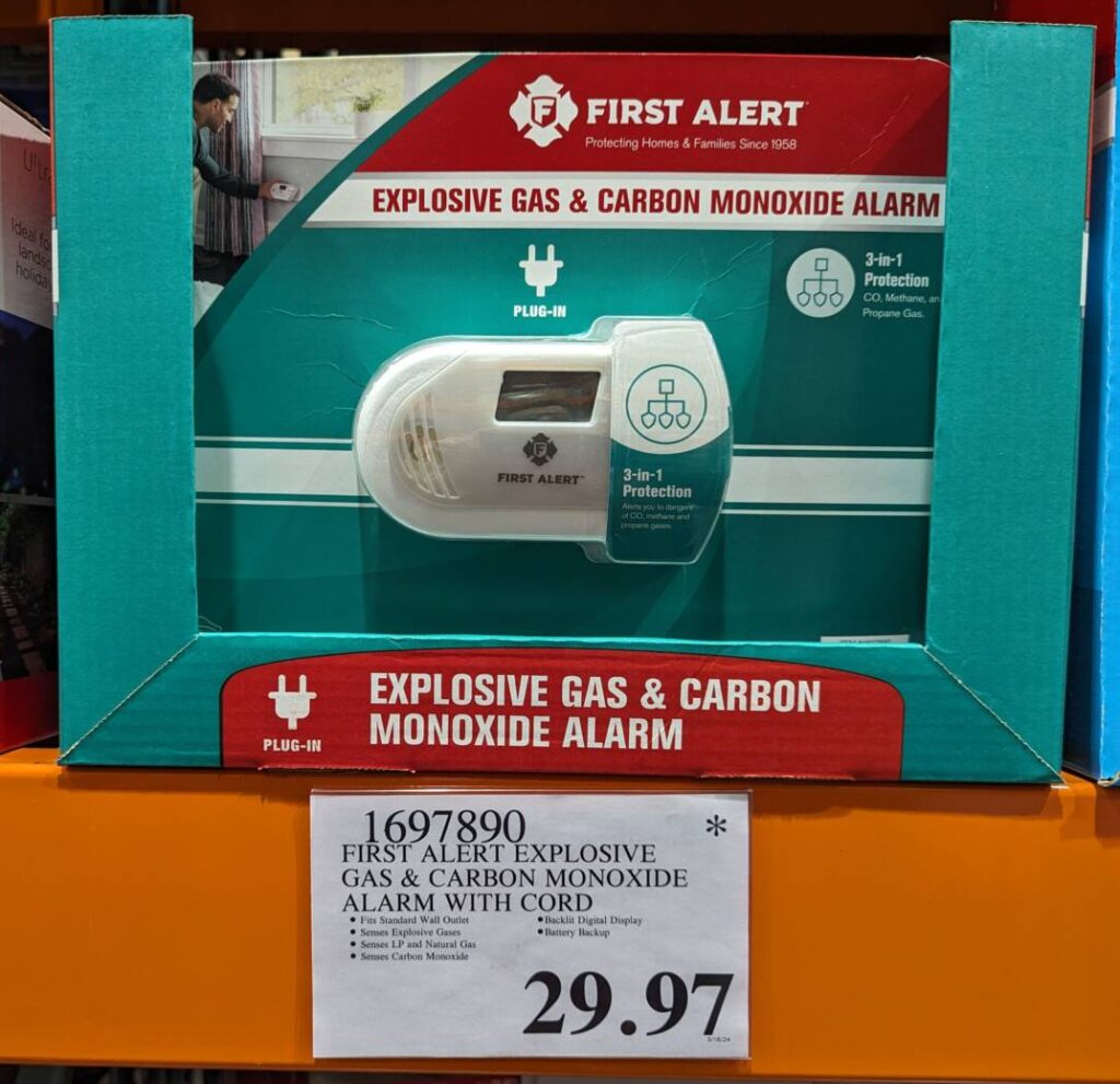 First Alert Explosive Gas and Carbon Monoxide Alarm with Cord