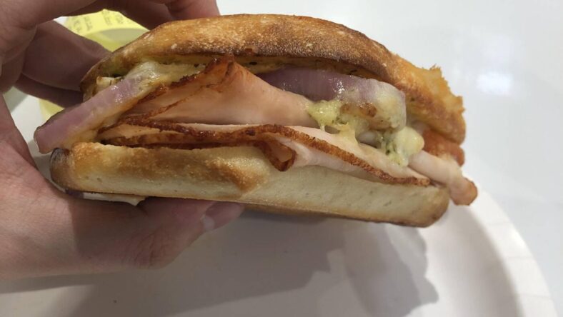 Costco turkey provolone sandwich