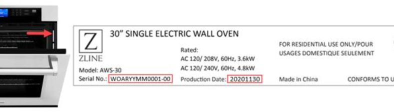 Recall-Zline-Wall-Oven-Label
