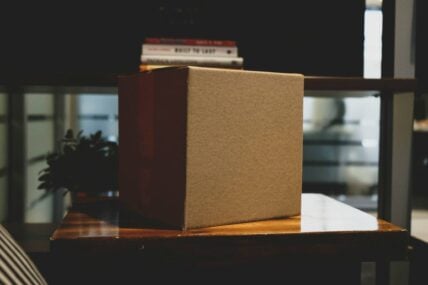 what is Costco direct: packing box on a table