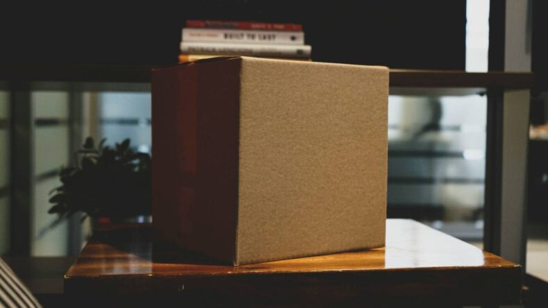 what is Costco direct: packing box on a table