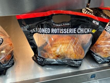 who makes Kirkland Signature Rotisserie Chicken, Costco97