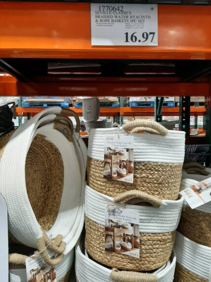 Seville-Classics-Braided-Water-Hyacinth-and-Rope-Baskets-3pc-Set-1770642-Owings Mills, MD
