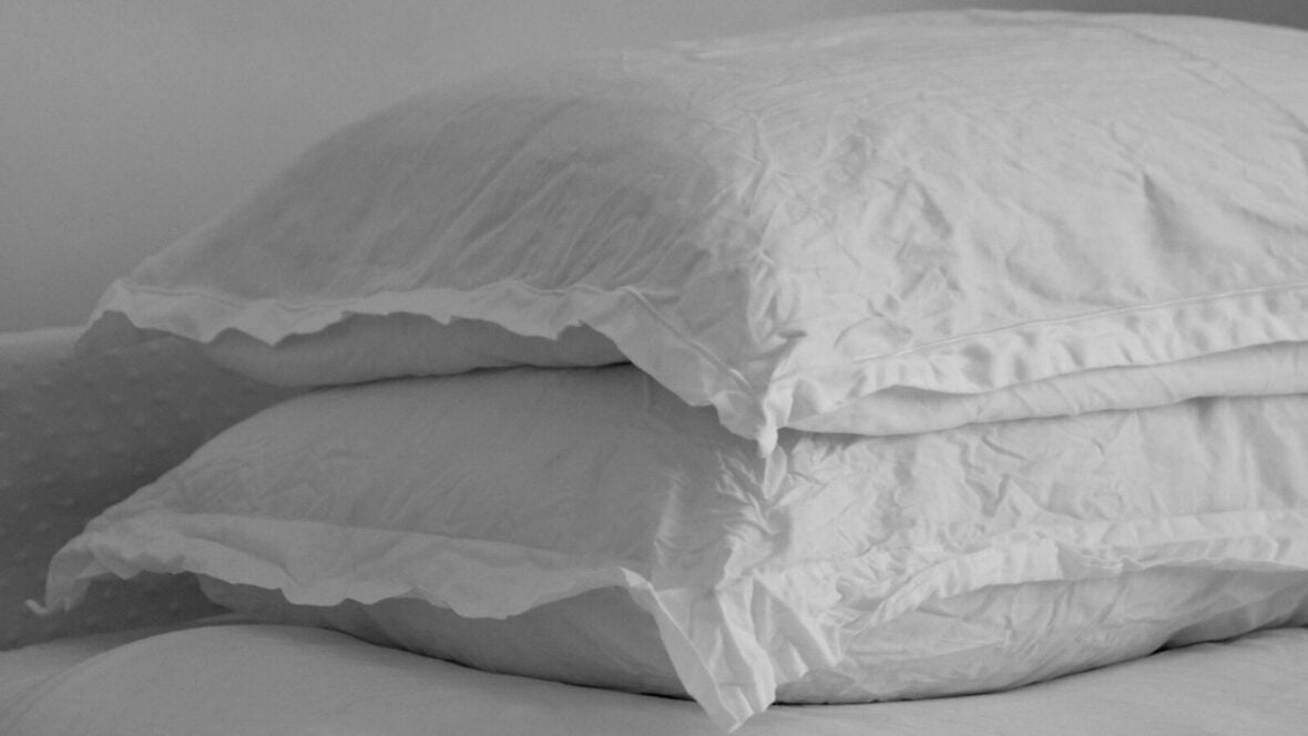 two pillows stacked on each other
