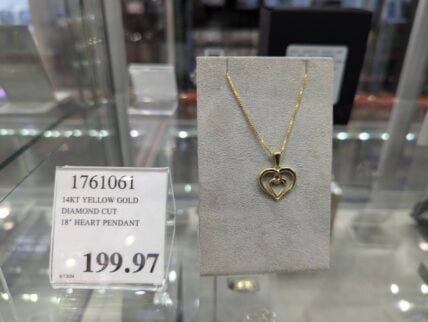 14KT-Yellow-Gold-Diamond-Cut-18-Heart-Pendant-1761061-Livermore, CA