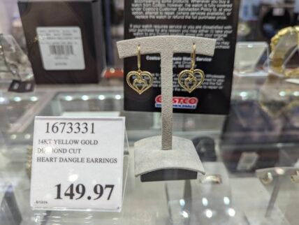 14KT-Yellow-Gold-Diamond-Cut-Heart-Dangle-Earrings-1673331-Livermore, CA