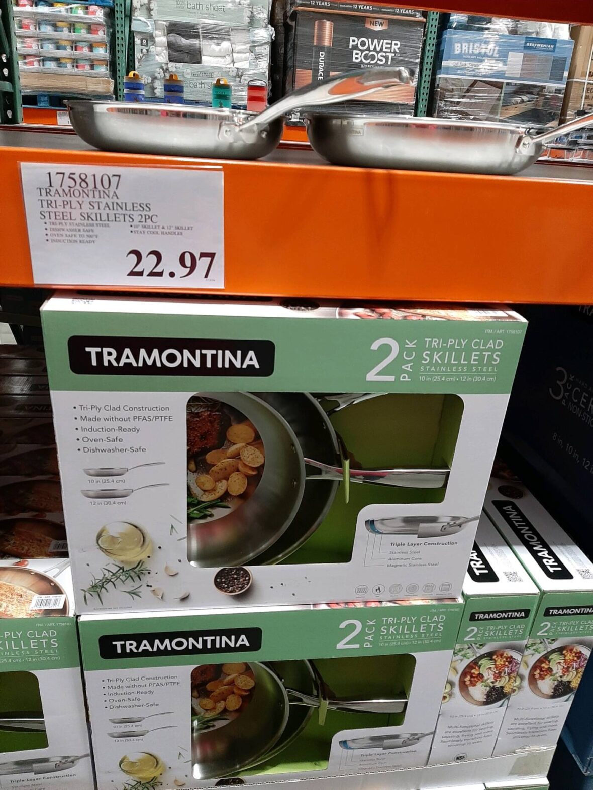 Tramontina-Tri-ply-Stainless-Steel-Skillets-2pc-1758107-Owing Mills, MD