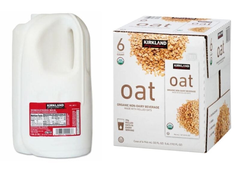 Whole Milk and Oat Milk Costco Instacart