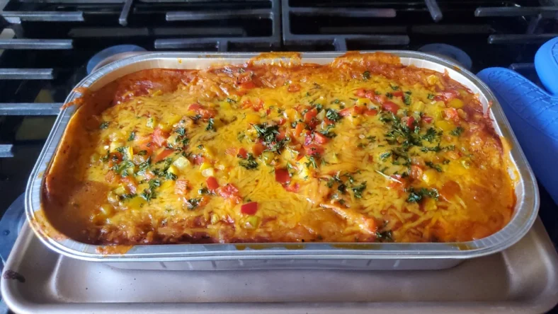 best Costco prepared meals: Costco enchilada bake with rotisserie chicken