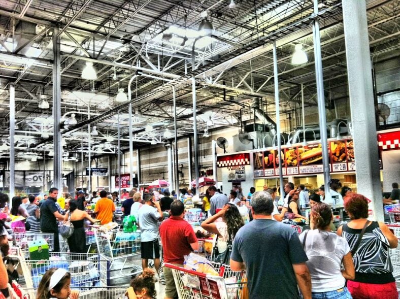 busy costco lines