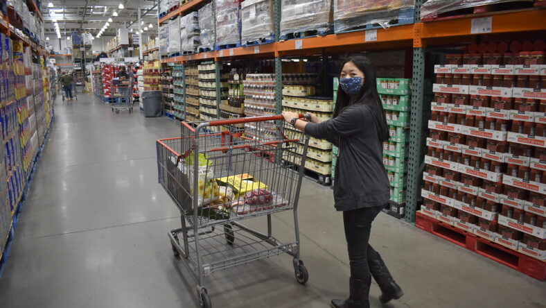 woman shopping in costco
