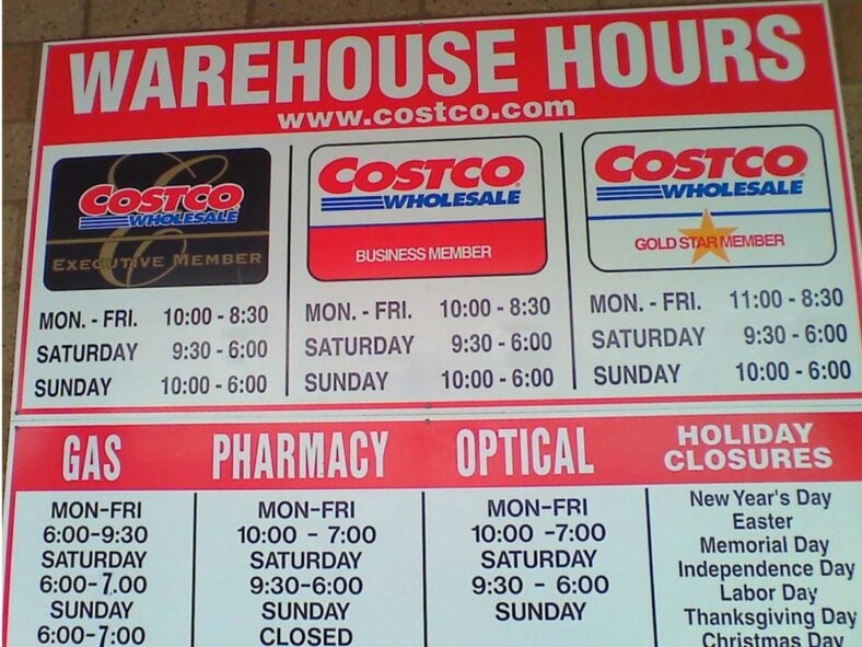 Costco Hours Google Commons